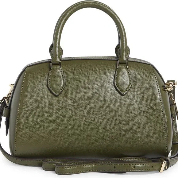Kate Spade New York Madison Saffiano Leather Small Satchel in a green color - Picture 2 of 5